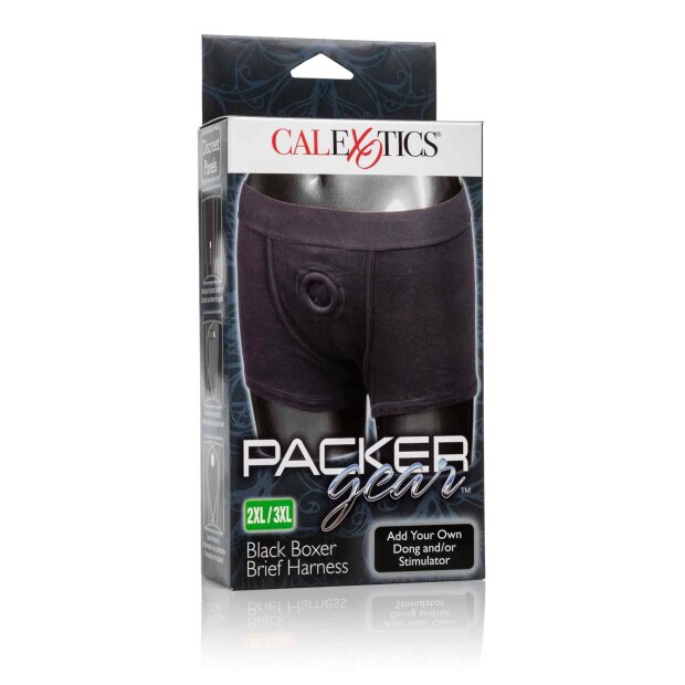 CalExotics Boxer Brief Harness Black Strap-On Schwarz L/XL