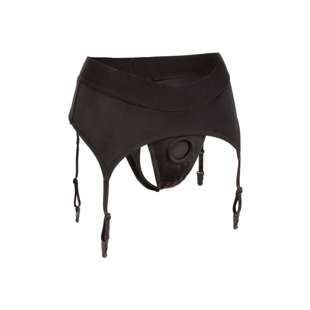 Boundless Thong with Garter Black L/XL