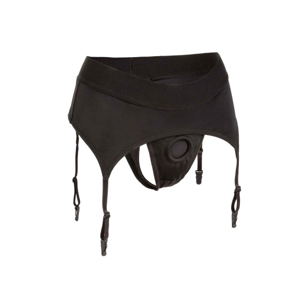 Boundless Thong with Garter Black S/M