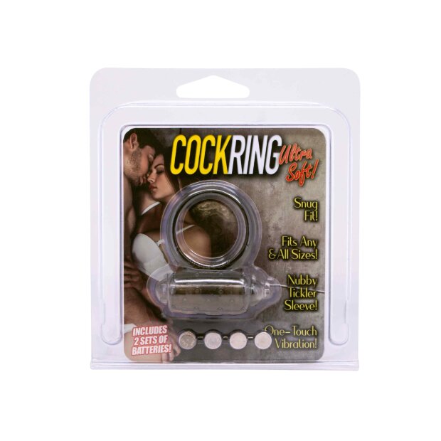 Mini Vibrating Cockring Black