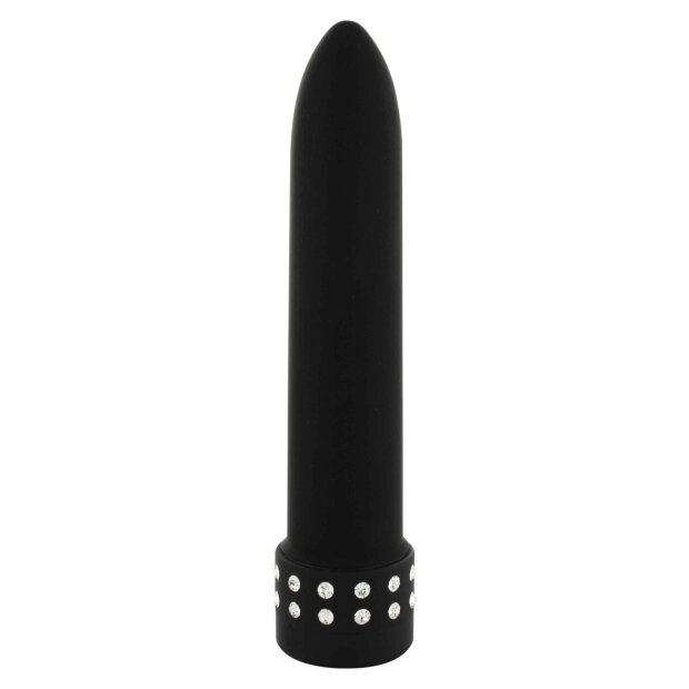 Seven Creations Diamond Vibrator Mini Vibrator Schwarz 13,5 cm ⌀ 6 cm