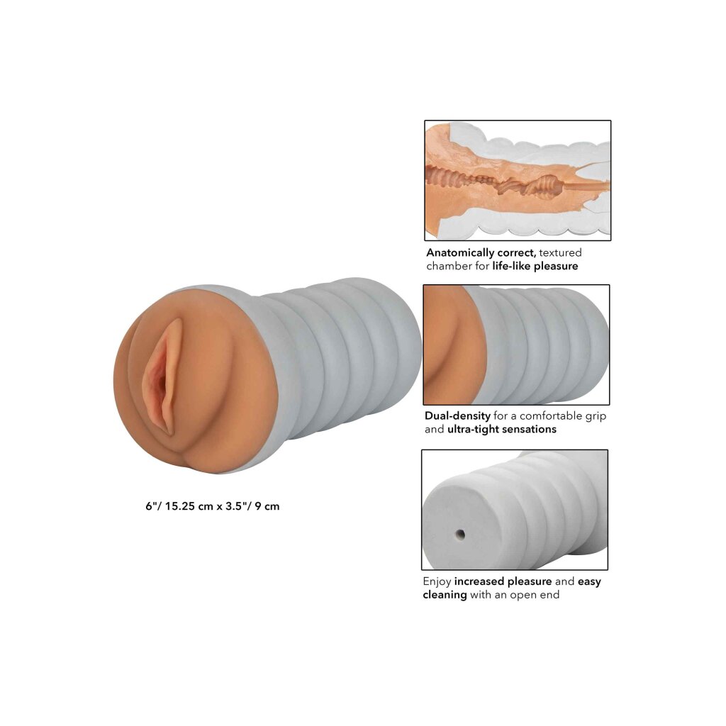 Ribbed Gripper Tight Pussy Brown, 25,95