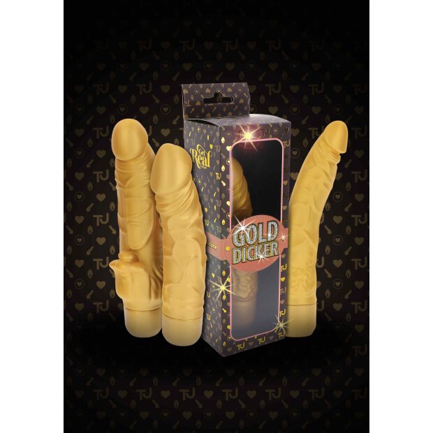 TOYJOY Gold Dicker Original Vibrator Gold 20,1 cm ⌀ 4,4 cm
