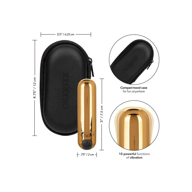 CalExotics Rechargeable Hideaway Bullet Mini Vibrator Gold 7,5 cm ⌀ 2 cm