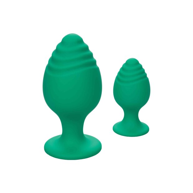 CalExotics Cheeky Buttplug Set Analplugs Grün 2 Teilig