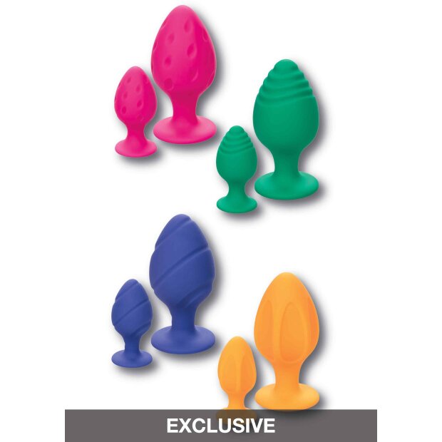 CalExotics Cheeky Buttplug Set Analplugs Grün 2 Teilig
