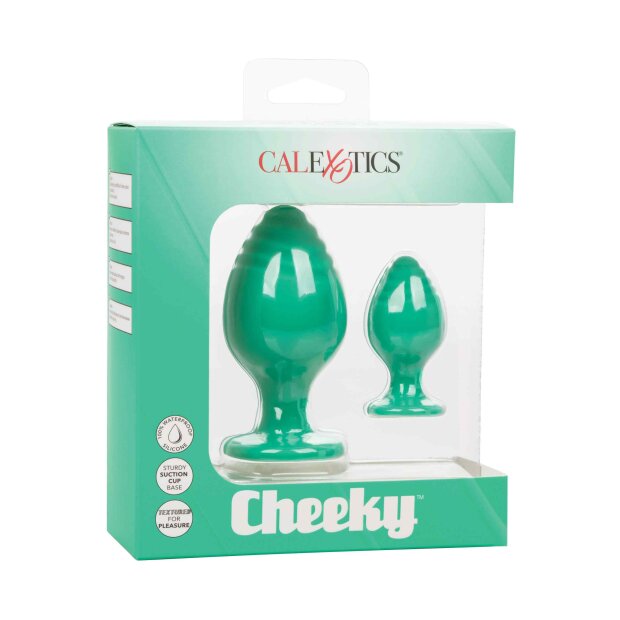 CalExotics Cheeky Buttplug Set Analplugs Grün 2 Teilig