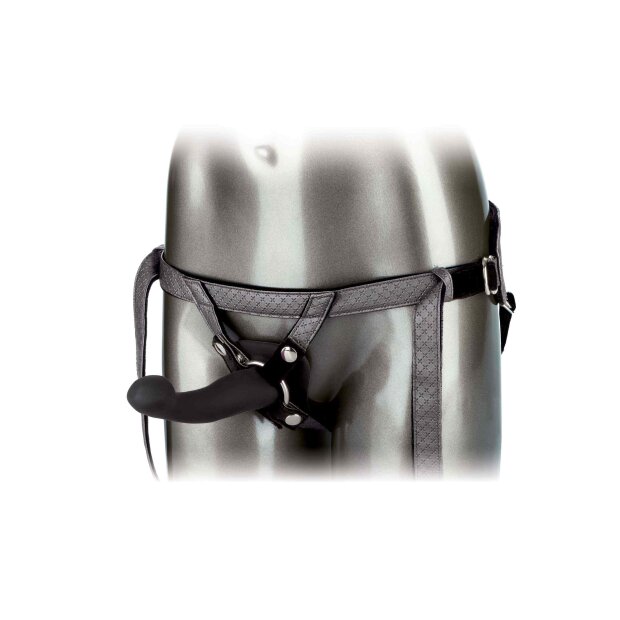 CalExotics The Royal Vibrating Set Strap-On Grau 17,75 cm ⌀ 5 cm Taille 162,5 cm