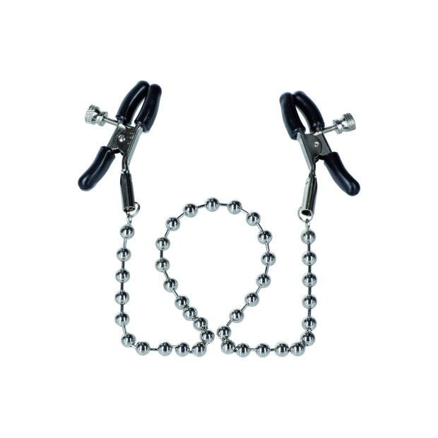 Silver Beaded Nipple Clamps Metal
