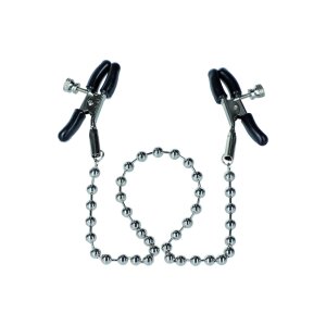 Silver Beaded Nipple Clamps Metal