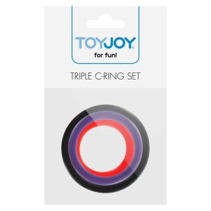 Triple Rings Multicolor 3pcs Multicolor