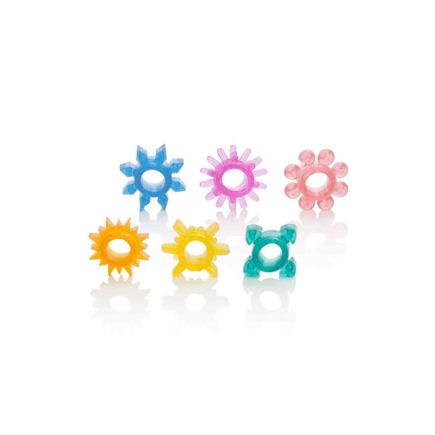 CalExotics Senso 6 Pack Multicolor Penisringe Mehrfarbig ⌀ 2 cm