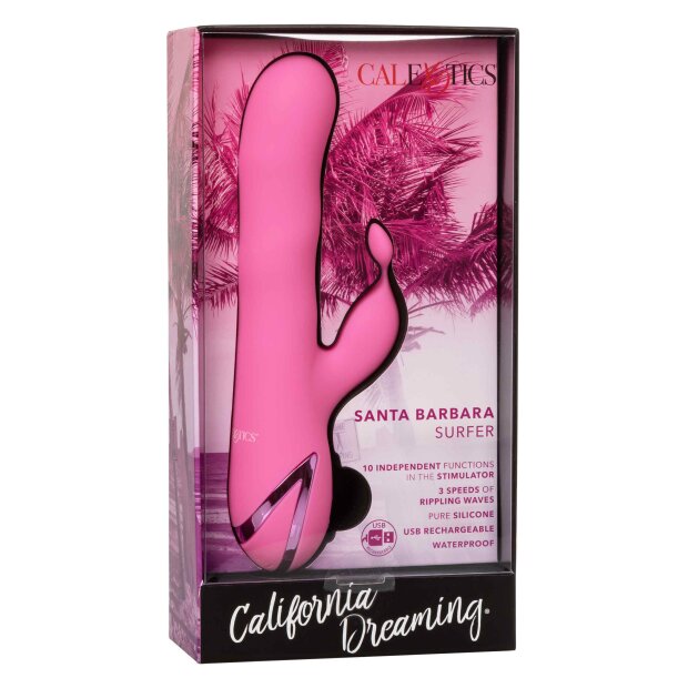 CalExotics Santa Barbara Surfer Pink Rabbit Vibrator 12 cm ⌀ 3,75 cm