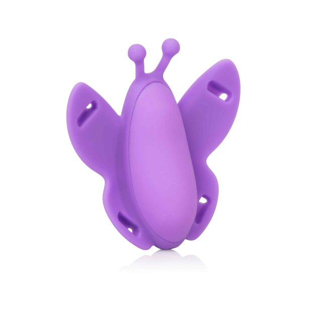 CalExotics Remote Wireless Butterfly Panty Vibrator Lila 9 cm ⌀ 7,5 cm
