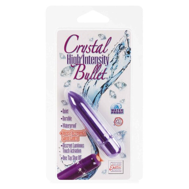 CalExotics Crystal High Intensity Bullet Mini Vibrator Lila 6,25 cm ⌀ 1,5 cm