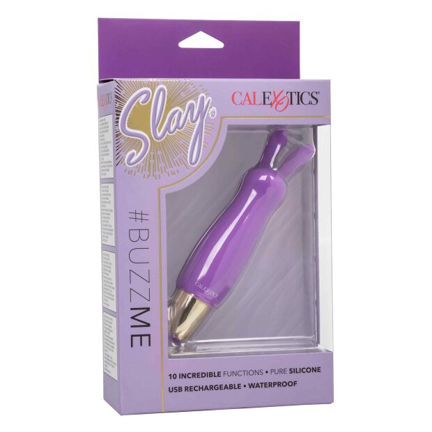 CalExotics Slay Buzz Me Mini Vibrator Lila 13,25 cm ⌀ 2,5 cm