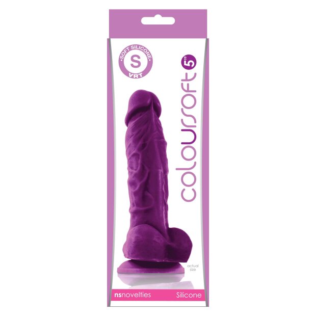 NS Novelties ColourSoft Soft Dildo Lila 17 cm