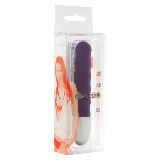 Seven Creations Discretion Ribbed Vibrator Lila 11 cm ⌀ 2,2 cm