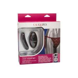 CalExotics Remote Control Lace Thong Set Panty Vibrator...