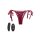 Remote Control Lace Thong Set Red