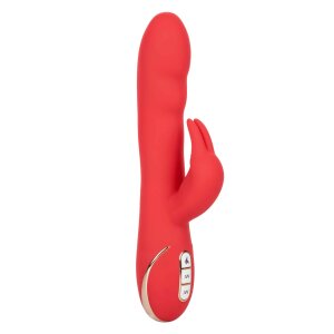 CalExotics Heated Ultra-Soft Rabbit Vibrator Rot 21,5 cm