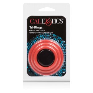 CalExotics Tri-Rings Penisringe Rot