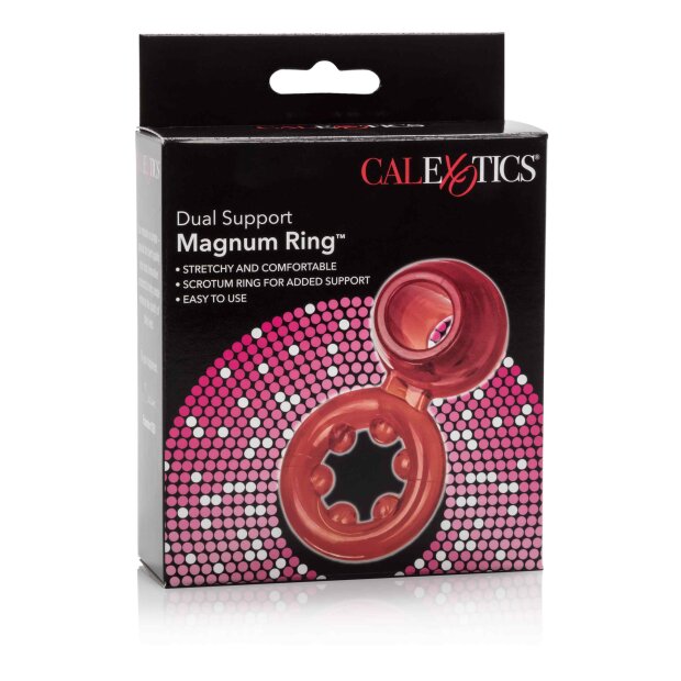 CalExotics Dual Support Magnum Ring Penisringe Rot ⌀ 4 cm