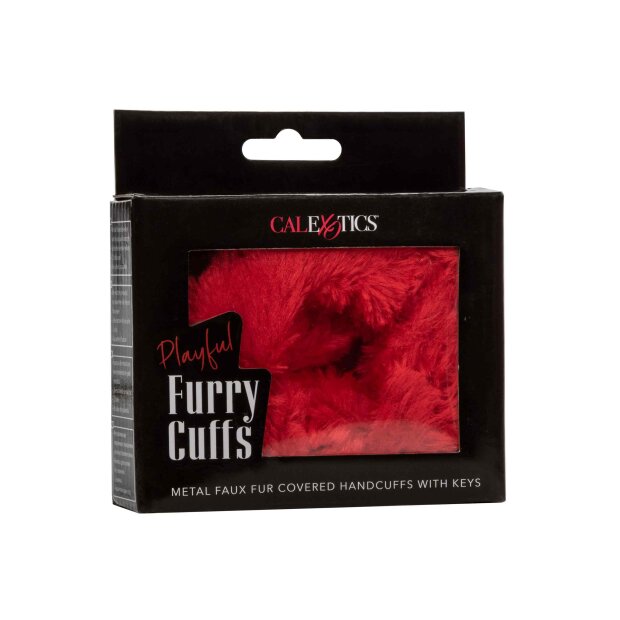 Playful Furry Cuffs Red