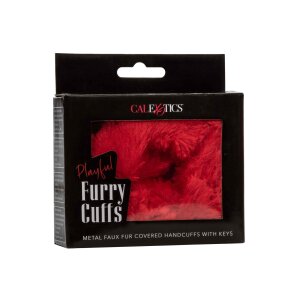 Playful Furry Cuffs Red