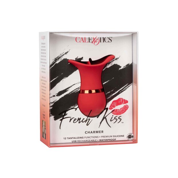 CalExotics French Kiss Charmer Mini Vibrator Rot 9 cm ⌀ 5,75 cm