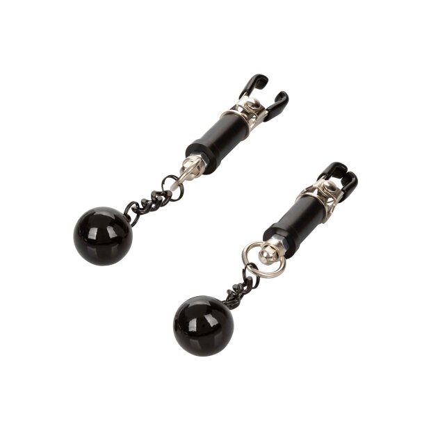 Weighted Twist Nipple Clamps Silver