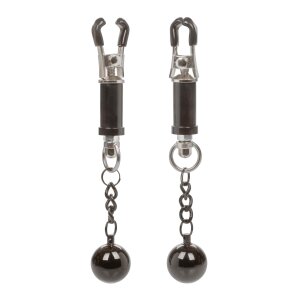Weighted Twist Nipple Clamps Silver