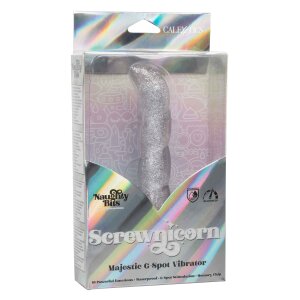 CalExotics Screwnicorn Vibrator Silber 13,25 cm ⌀ 2,5 cm