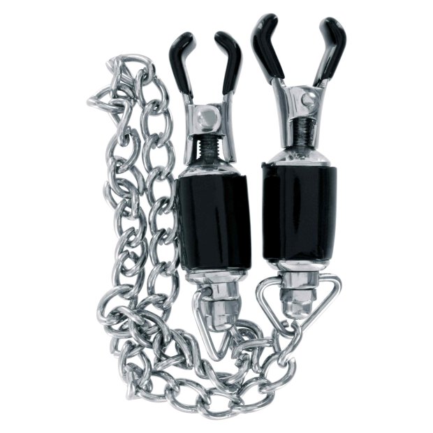 Nipple Clamps Strong Chain Silver