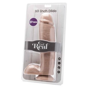 TOYJOY Dildo w- Balls Vibrator Skin Vibrator Beige 25,5...