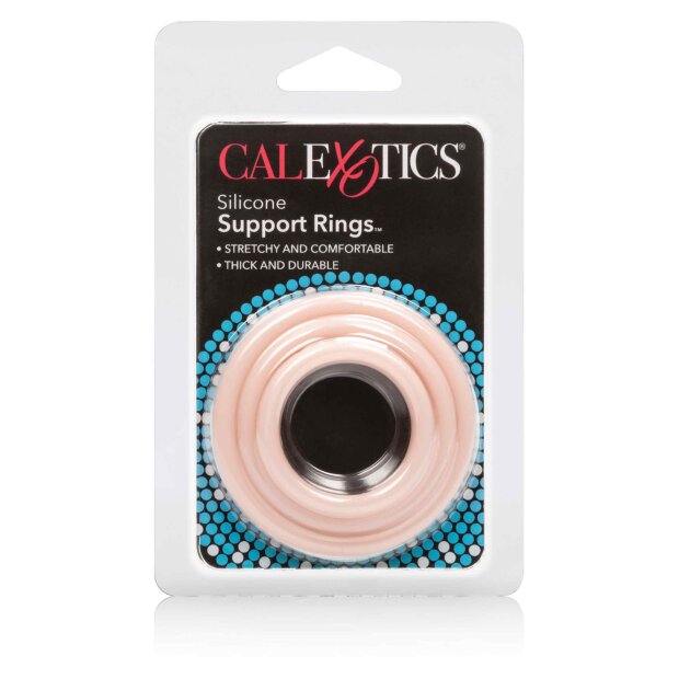 CalExotics Silicone Support Rings Penisringe Beige ⌀ 3,25 cm, 4 cm, 5 cm