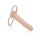 CalExotics Accommodator Dual Penetrator Dildo Beige 13,25 cm ⌀ 3,25 cm