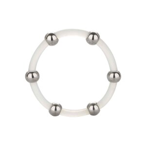 CalExotics Steel Beaded Silicone Ring XL Penisring...
