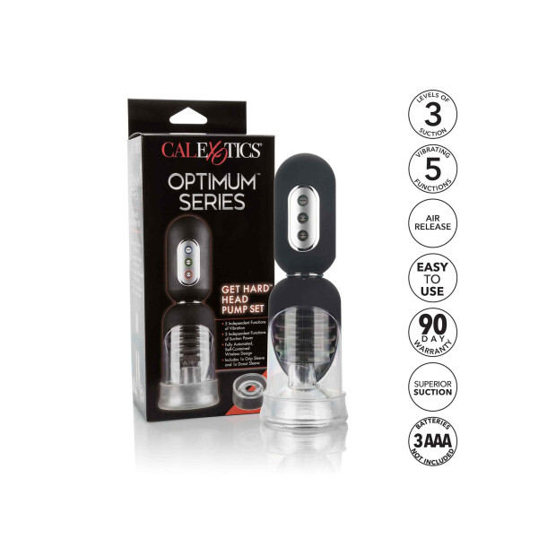 CalExotics Get Hard Head Pump Set Penis Pumpe Transparent