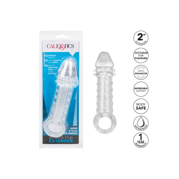 CalExotics Ultimate Stud Extender Penishülle Transparent 16 cm ⌀ 4,5 cm