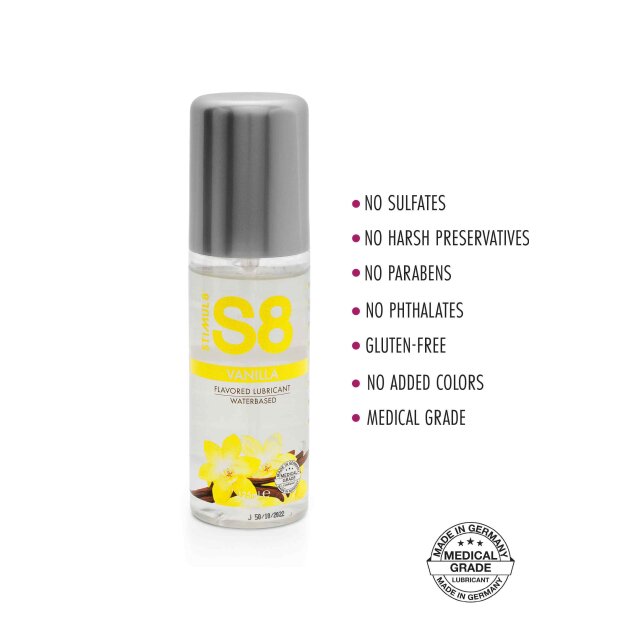 S8 WB Flavored Lube 125ml Vanilla