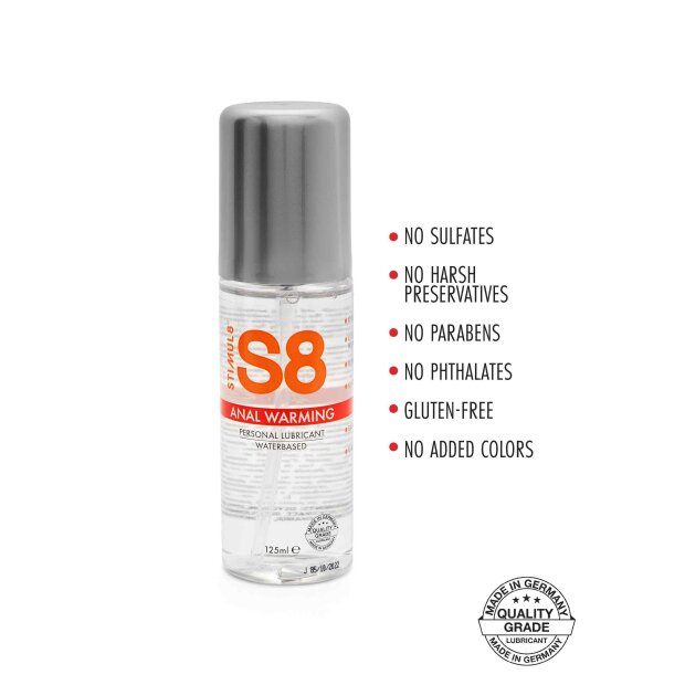 S8 WB Warming Anal Lube 125ml