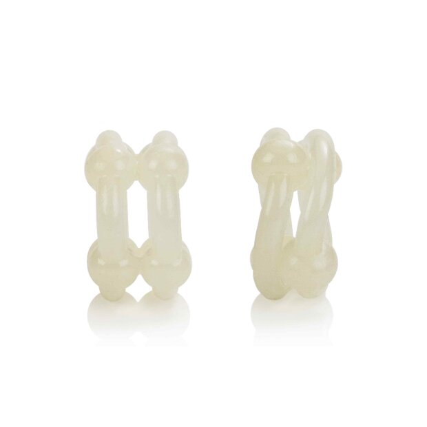 CalExotics Island Rings Double Stacker Penisringe Weiß ⌀ 2 cm