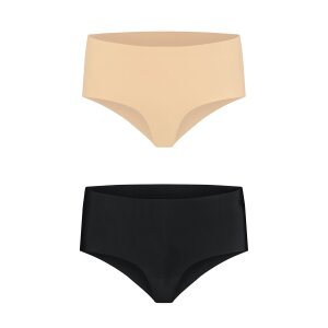 Bye Bra - Invisible High Brief Nude + Black S