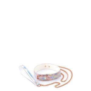 Cosmo Bondage Collar And Leash Rainbow