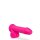 Neo Elite 8 Inch Silicone Dual Density Cock With Balls Neon Pink
