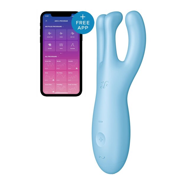 Satisfyer Threesome 4 Connect App Vibrator Blau