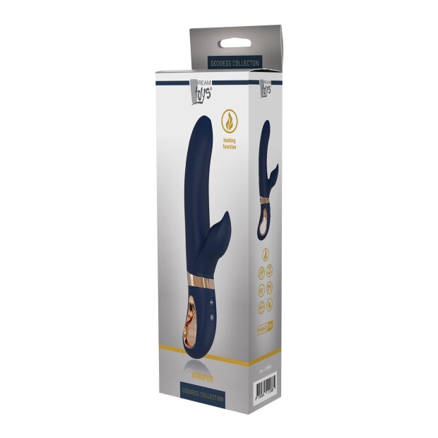 Dream Toys Goddess Collection Atropos Rabbit Vibrator Blau 23 cm ⌀ 3,5 cm