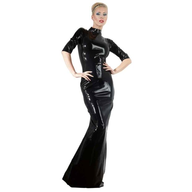 Latex Kleid schwarz S - 2XL