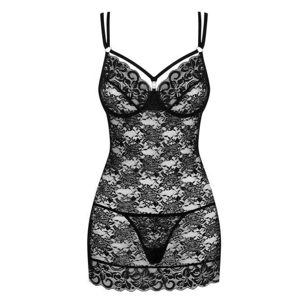 Obsessive Dress Lace and Rhinestone S - XL